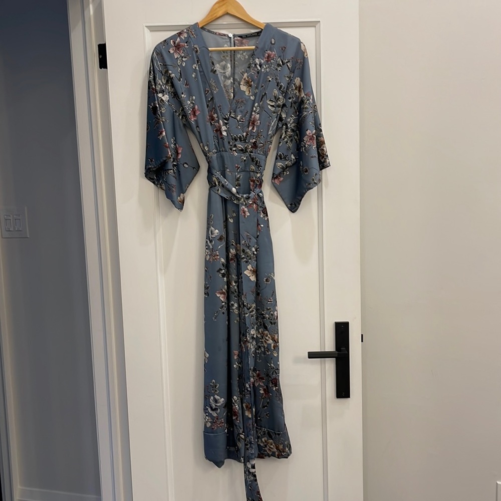 Zara blue Kimono jumpsuit - XS